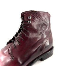Load image into Gallery viewer, Chaussure Lacets Montante Zippé Intérieur en Cuir Mosto Veiné