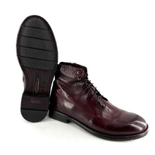 Load image into Gallery viewer, Chaussure Lacets Montante Zippé Intérieur en Cuir Mosto Veiné