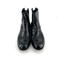 Load image into Gallery viewer, Boots Zippé Arrière en Cuir Noir