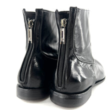 Load image into Gallery viewer, Boots Zippé Arrière en Cuir Noir