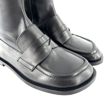 Load image into Gallery viewer, Botte Mocassin en Cuir Noir