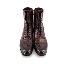 Load image into Gallery viewer, Chaussure Lacets Montante Zippée Intérieur en Cuir Teak