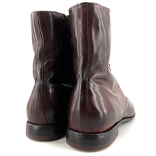 Load image into Gallery viewer, Chaussure Lacets Montante Zippée Intérieur en Cuir Teak