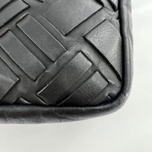 Charger l'image dans la galerie, Sac Bandoulière en Cuir Tressé Noir