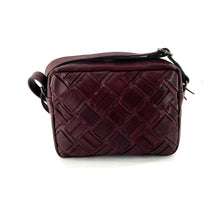 Charger l'image dans la galerie, Sac Bandoulière en Cuir Tressé Bordeaux