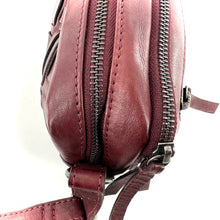 Charger l'image dans la galerie, Sac Bandoulière en Cuir Tressé Bordeaux