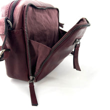 Charger l'image dans la galerie, Sac Bandoulière en Cuir Tressé Bordeaux