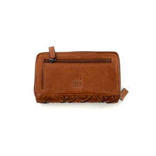 Charger l'image dans la galerie, Portefeuille PM en Cuir Tressé Camel