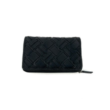 Charger l'image dans la galerie, Portefeuille PM en Cuir Tressé Noir