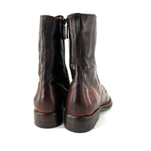 Load image into Gallery viewer, Chaussure Lacets Montante Tige Haute Zippé Intérieur en Cuir Dégradé Cognac