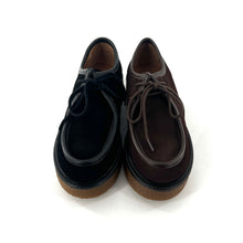 Load image into Gallery viewer, Derby ROBERTA Semelle Crêpe en Daim et Cuir Noir