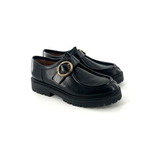 Load image into Gallery viewer, Derby DOLORES en Cuir Noir