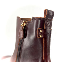 Load image into Gallery viewer, Boots Semelle Crantée JOYCE en Cuir Glacé Whisky