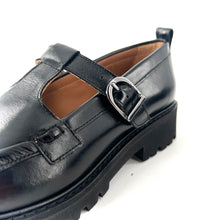 Load image into Gallery viewer, Babies Mocassin ANDRÉA Semelle Crantée en Cuir Noir