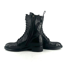 Load image into Gallery viewer, Chaussure Lacets Montante Zippé Intérieur en Cuir et Cuir stretch Noir