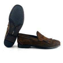 Load image into Gallery viewer, Mocassin Frangé en Daim Lavé Corteccia