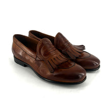 Charger l'image dans la galerie, Mocassin Frangé en Cuir Lavé Cognac