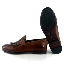 Charger l'image dans la galerie, Mocassin Frangé en Cuir Lavé Cognac