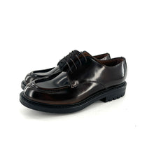 Charger l'image dans la galerie, Derby en Cuir Bicolore Glacé Marron / Bordeaux