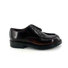 Charger l'image dans la galerie, Derby en Cuir Bicolore Glacé Marron / Bordeaux