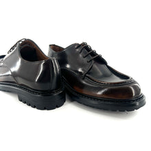Charger l'image dans la galerie, Derby en Cuir Bicolore Glacé Marron / Bordeaux