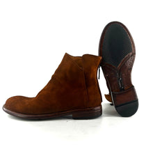Load image into Gallery viewer, Boots Zippé Arrière en Daim Cognac