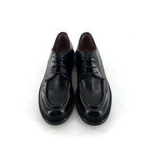 Load image into Gallery viewer, Derby Fine Semelle Crantée en Cuir Noir