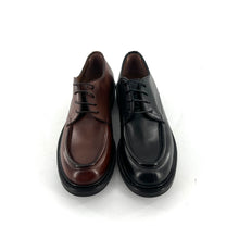 Load image into Gallery viewer, Derby Fine Semelle Crantée en Cuir Noir