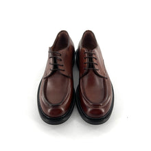 Load image into Gallery viewer, Derby Fine Semelle Crantée en Cuir Cognac