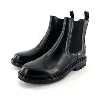 Load image into Gallery viewer, Chelsea Boots Fine Semelle Crantée en Cuir Noir