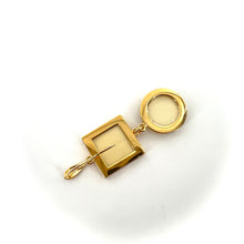 Load image into Gallery viewer, Boucles d'Oreilles en Plaqué Or et Résine Gold et Champagne