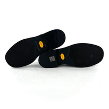 Charger l'image dans la galerie, Mocassin à Pompons et Bout Fleuri en Cuir Noir