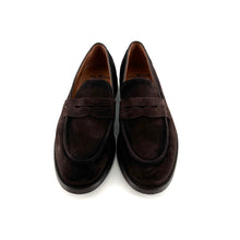 Load image into Gallery viewer, Mocassin en Daim Marron Foncé