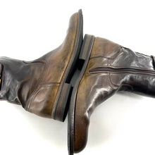 Charger l'image dans la galerie, Boots Zippé Intérieur en Cuir Dégradé Kaki