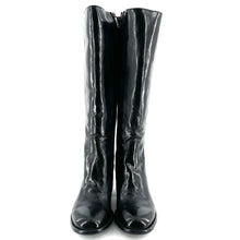 Load image into Gallery viewer, Botte Talon Trotteur en Cuir et Cuir Strectch Noir