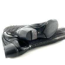 Load image into Gallery viewer, Botte Talon Trotteur en Cuir et Cuir Strectch Noir