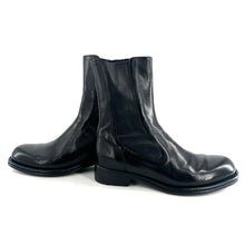 Load image into Gallery viewer, Boots Zippé Intérieur Tige Haute en Cuir et Cuir Stretch Noir