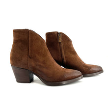 Load image into Gallery viewer, Boots Tiag Talon Trotteur Double Zip en Daim Marron