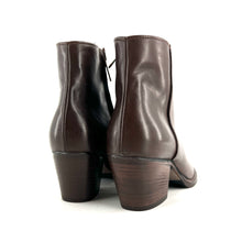 Charger l'image dans la galerie, Boots Tiag Talon Trotteur Zippé Intérieur en Cuir Marron