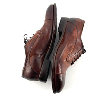 Load image into Gallery viewer, Derby en Cuir Camel