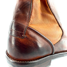 Load image into Gallery viewer, Boots Zippé Intérieur en Cuir Cognac Veiné