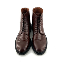Charger l'image dans la galerie, Chaussure Lacets Montante Zippé Arrière en Cuir Cognac