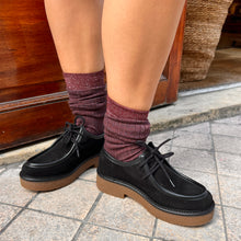 Load image into Gallery viewer, Derby ROBERTA Semelle Crêpe en Daim et Cuir Noir