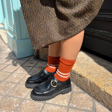 Load image into Gallery viewer, Derby DOLORES en Cuir Noir