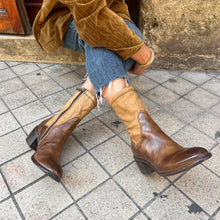 Load image into Gallery viewer, Boots Talon Trotteur en Cuir Sughero Tige Haute en Cuir Stretch