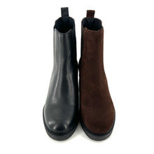 Load image into Gallery viewer, Boots Talon Trotteur GIULIA en Daim Marron Foncé