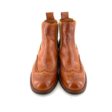 Charger l'image dans la galerie, Chelsea Boots Bout Fleuri en Cuir Cognac