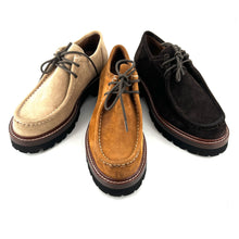 Load image into Gallery viewer, Derby Semelle Crantée Esprit Paraboot en Daim Marron Foncé