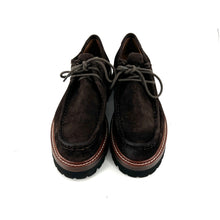 Load image into Gallery viewer, Derby Semelle Crantée Esprit Paraboot en Daim Marron Foncé