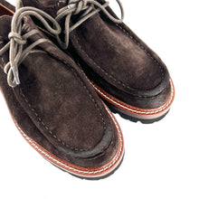 Load image into Gallery viewer, Derby Semelle Crantée Esprit Paraboot en Daim Marron Foncé
